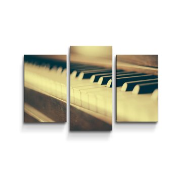Obraz - 3-dílný Klávesy klavíru
