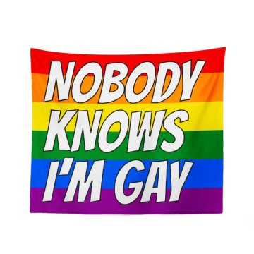 Deka Nobody knows I'am gay: 150x120 cm