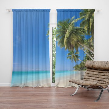 Závěs Palmová pláž: 2ks 150x250cm