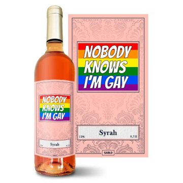 Růžové víno Nobody knows I'am gay: 0,75 l