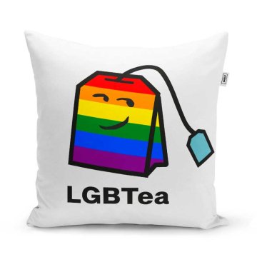 Vankúš LGBT Tea: 40x40 cm