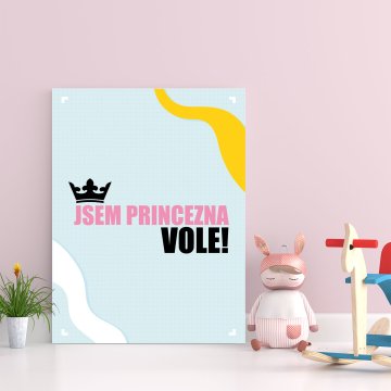 Darčeková ceduľka Jsem princezna, vole!: 30x40 cm