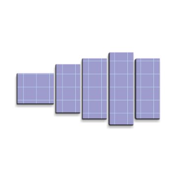 Obraz - 5-dílný Čtvercový vzor fialové