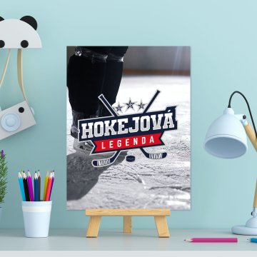 Darčeková ceduľka Hokejová legenda: 30x40 cm