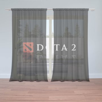 Záclony DOTA 2 Černá: 2ks 150x250cm