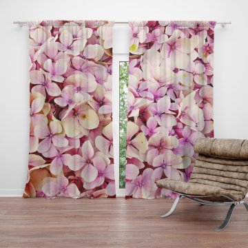 Závěs Růžové květy: 2ks 150x250cm