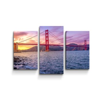 Obraz - 3-dílný Golden Gate 5