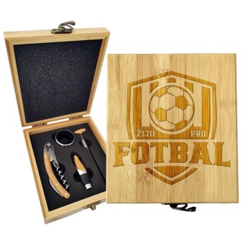 Dárková sada na víno Žiju pro fotbal: 147×168×49 mm