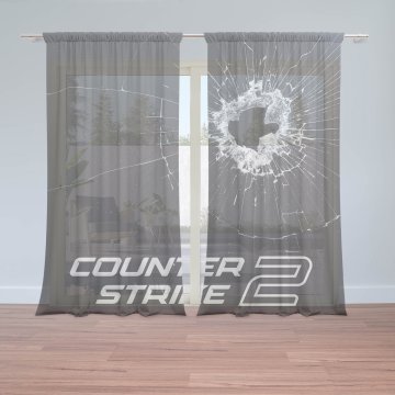 Záclony Counter Strike 2 Průstřel: 2ks 150x250cm