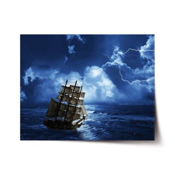 Plakát Loď v búrke