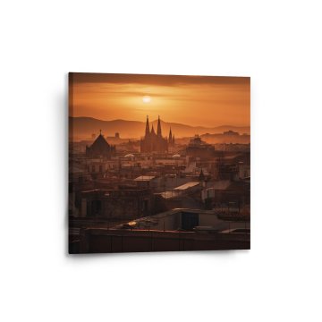 Obraz Barcelona Night Skyline