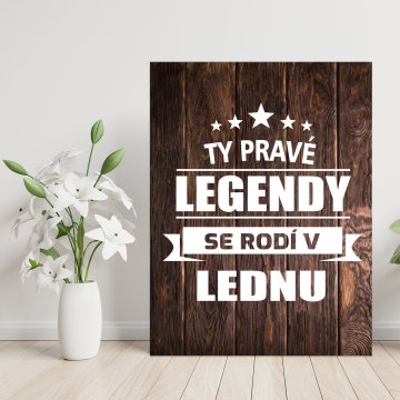 Darčeková ceduľka Ty pravé legendy se rodí v lednu: 30x40 cm