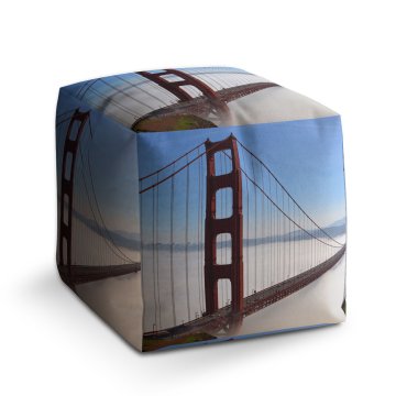 Taburet Golden Gate v mlze: 40x40x40 cm