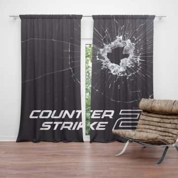 Závěs Counter Strike 2 Průstřel: 2ks 140x250cm