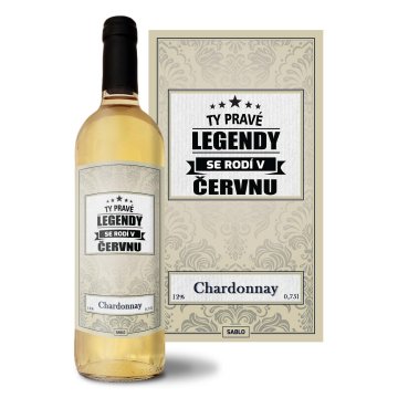 Biele víno Ty pravé legendy se rodí v červnu: 0,75 l