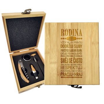 Dárková sada na víno Rodina 3: 147×168×49 mm