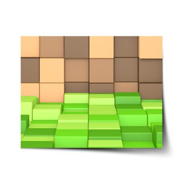 Plakát Blocks 3D