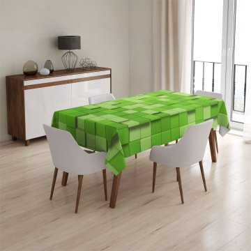 Obrus Green Blocks 3D