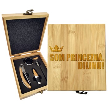 Darčeková sada na víno Jsem princezna, vole!: 147×168×49 mm