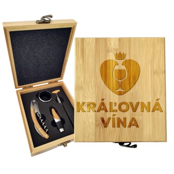 Darčeková sada na víno Kráľovná vína: 147×168×49 mm