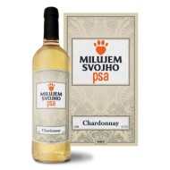 Biele víno Milujem svojho psa: 0,75 l