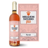 Ružové víno Milujem svojho psa: 0,75 l