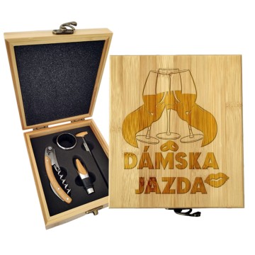 Darčeková sada na víno Dámská jízda: 147×168×49 mm