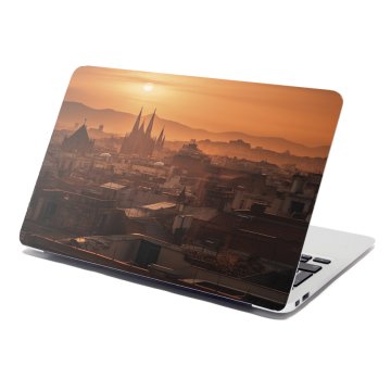 Samolepka na notebook Barcelona Night Skyline