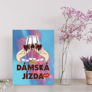 Darčeková ceduľka Dámská jízda: 30x40 cm