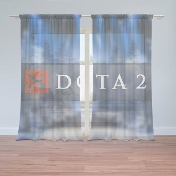 Záclony DOTA 2 Modrá: 2ks 150x250cm