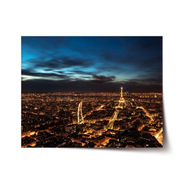 Plakát Nočný Paríž